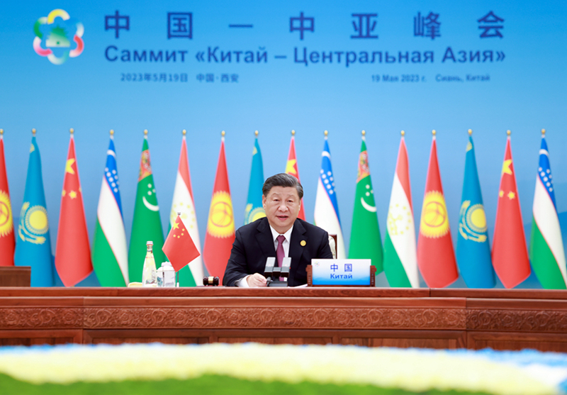 2023年5月19日，習近平在陜西省西安市主持首屆中國－中亞峰會并發表主旨講話。